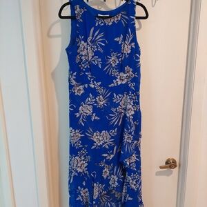 Sandra Darren Blue Floral Dress Size 12